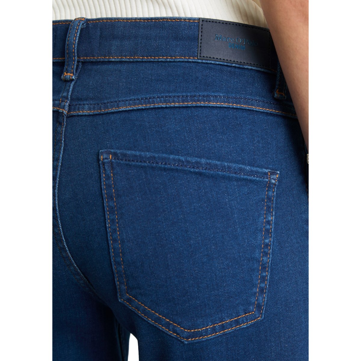 Jeans modèle Kaj skinny cropped en coton stretch épuré bleu clair, MARC O’POLO DENIM