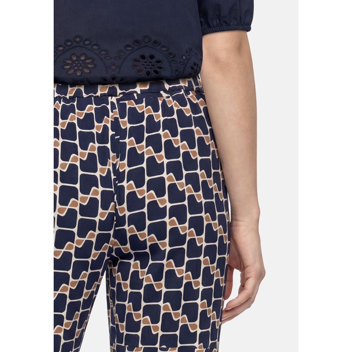 Pantalon à enfiler à poches extérieures dark blue/brown, BETTY BARCLAY