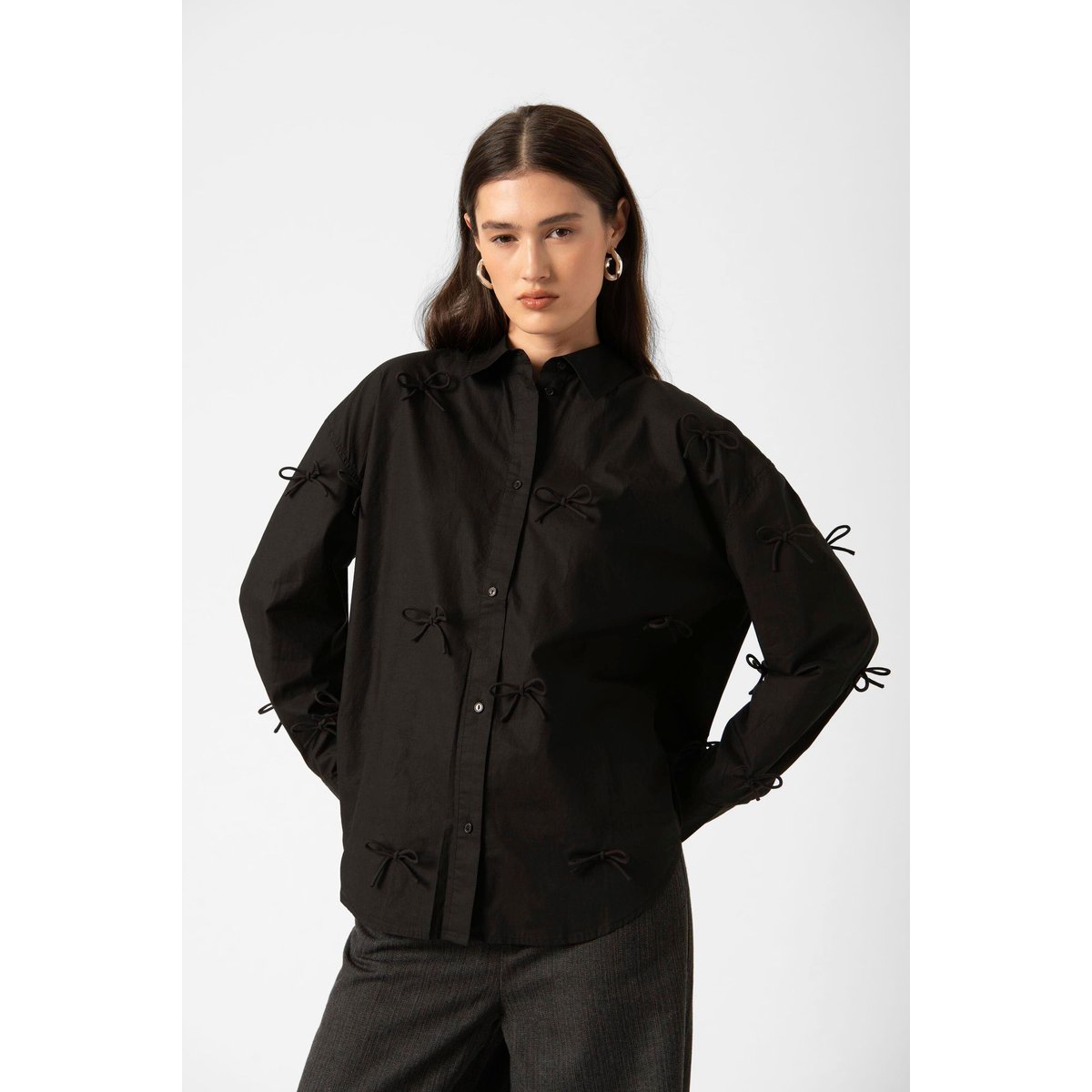 Chemise à manches longues noir, SOAKED IN LUXURY