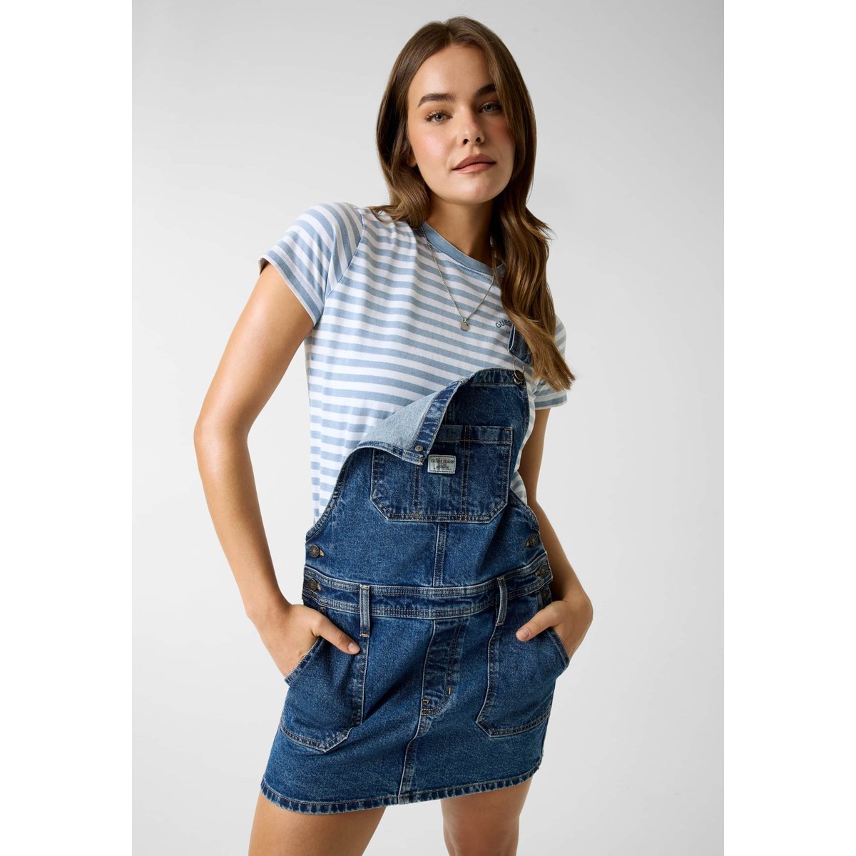 Salopette En Denim bleu, GUESS JEANS