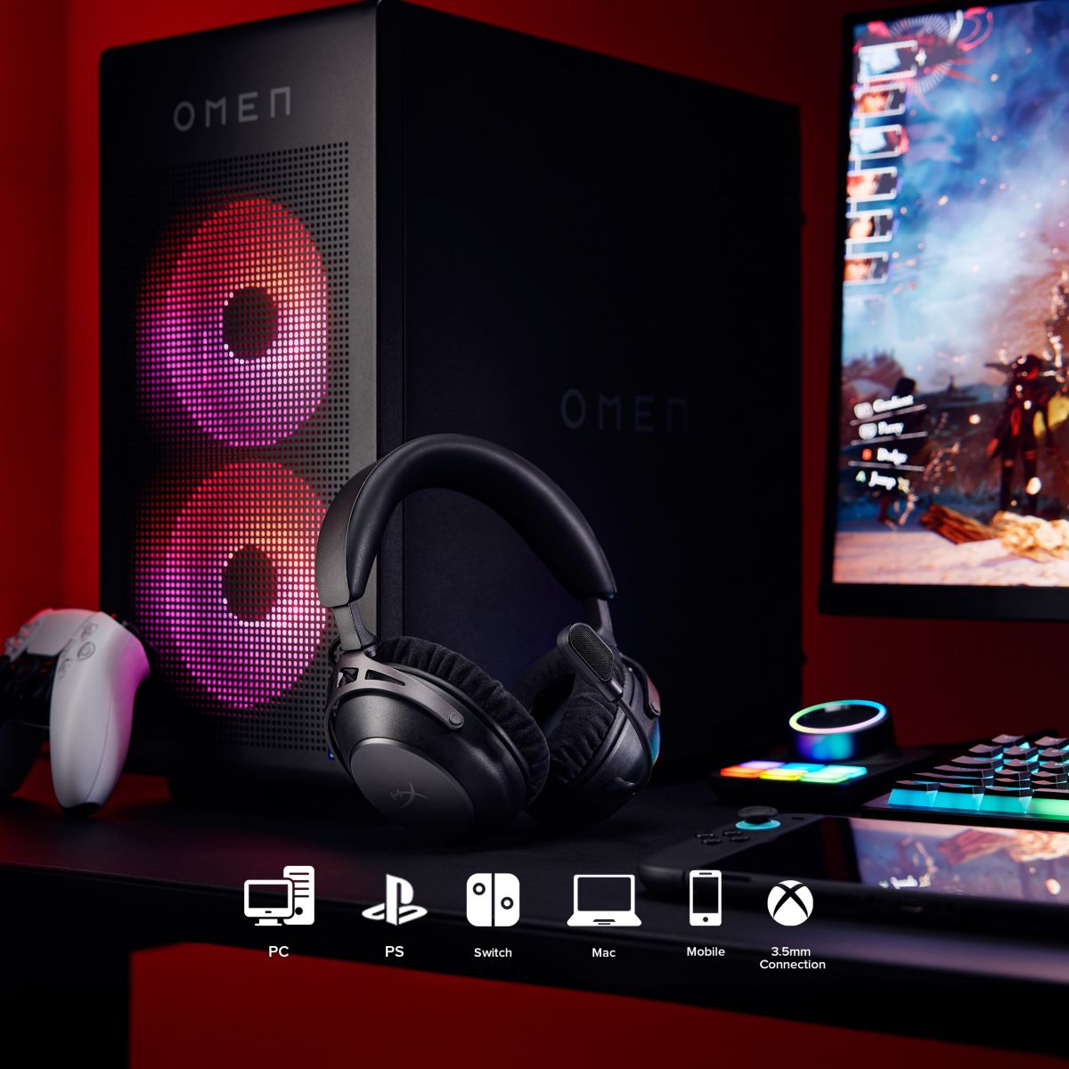 Casque gamer Cloud Alpha 2 sans fil couleur unique, HYPER