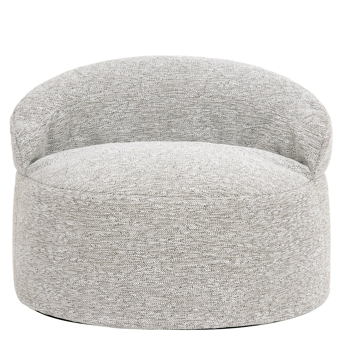 Pouf fauteuil d’appoint décoratif en tissu tissé Oeko-Tex® - ORB naturel beige, ICON