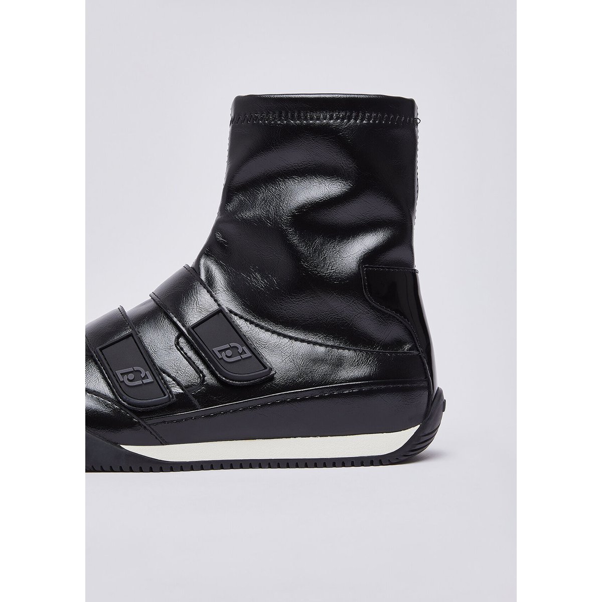 Sneakers alte avec velcro noir, LIU JO