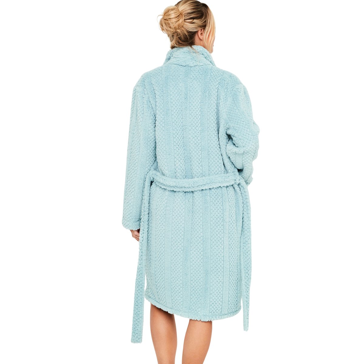 Robe de chambre col châle PC2 bleu, SELMARK