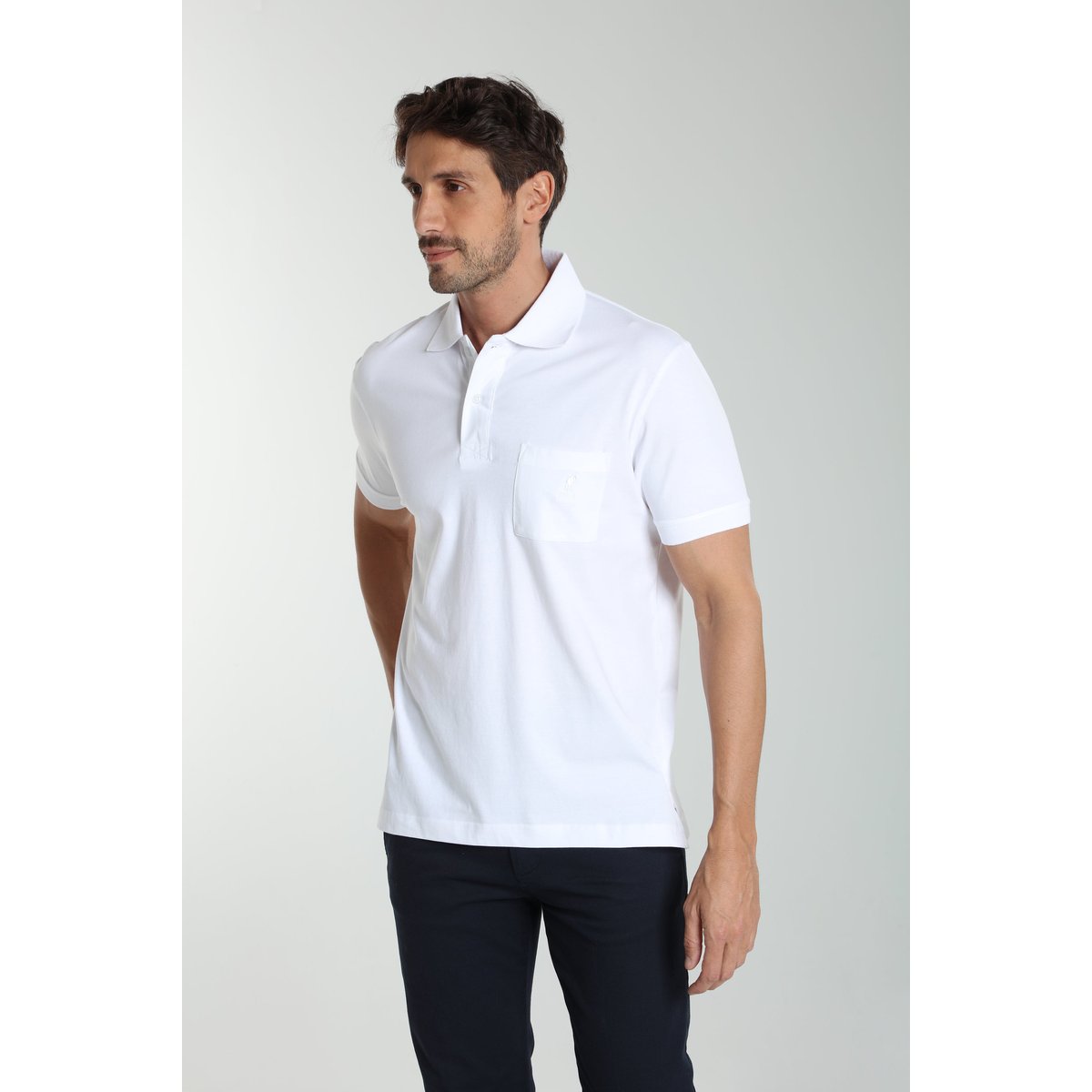 Polo manches courtes en coton PJEY blanc, GENTLEMAN FARMER