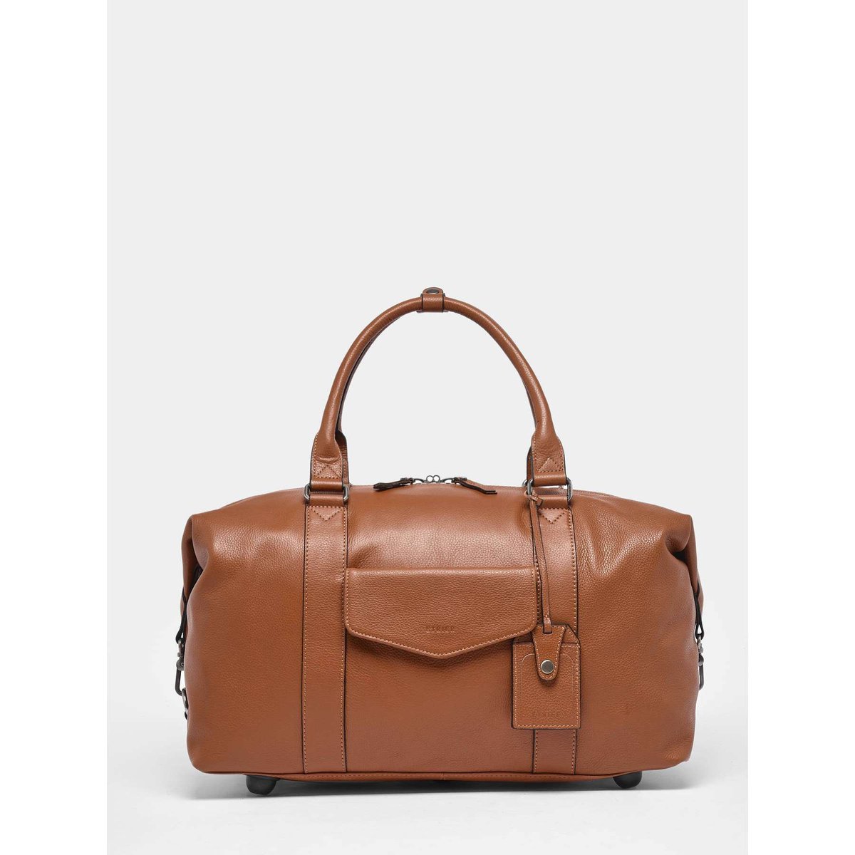 Sac de voyage cabine Flandres en cuir chataigne, ETRIER