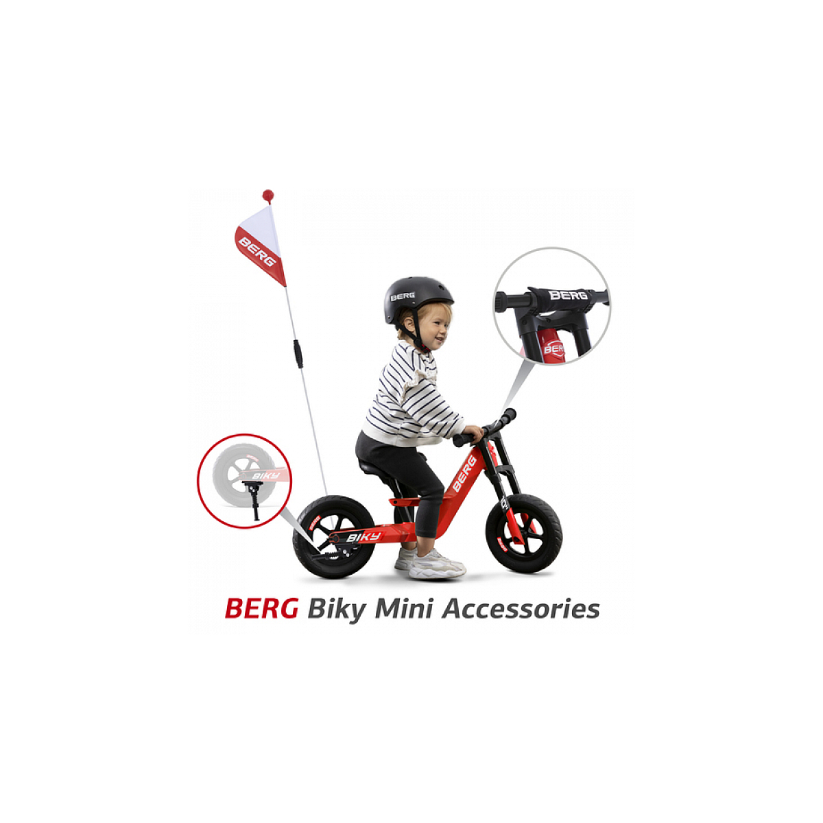 Béquille pour Biky vélo d'équilibre noir, BERG TOYS