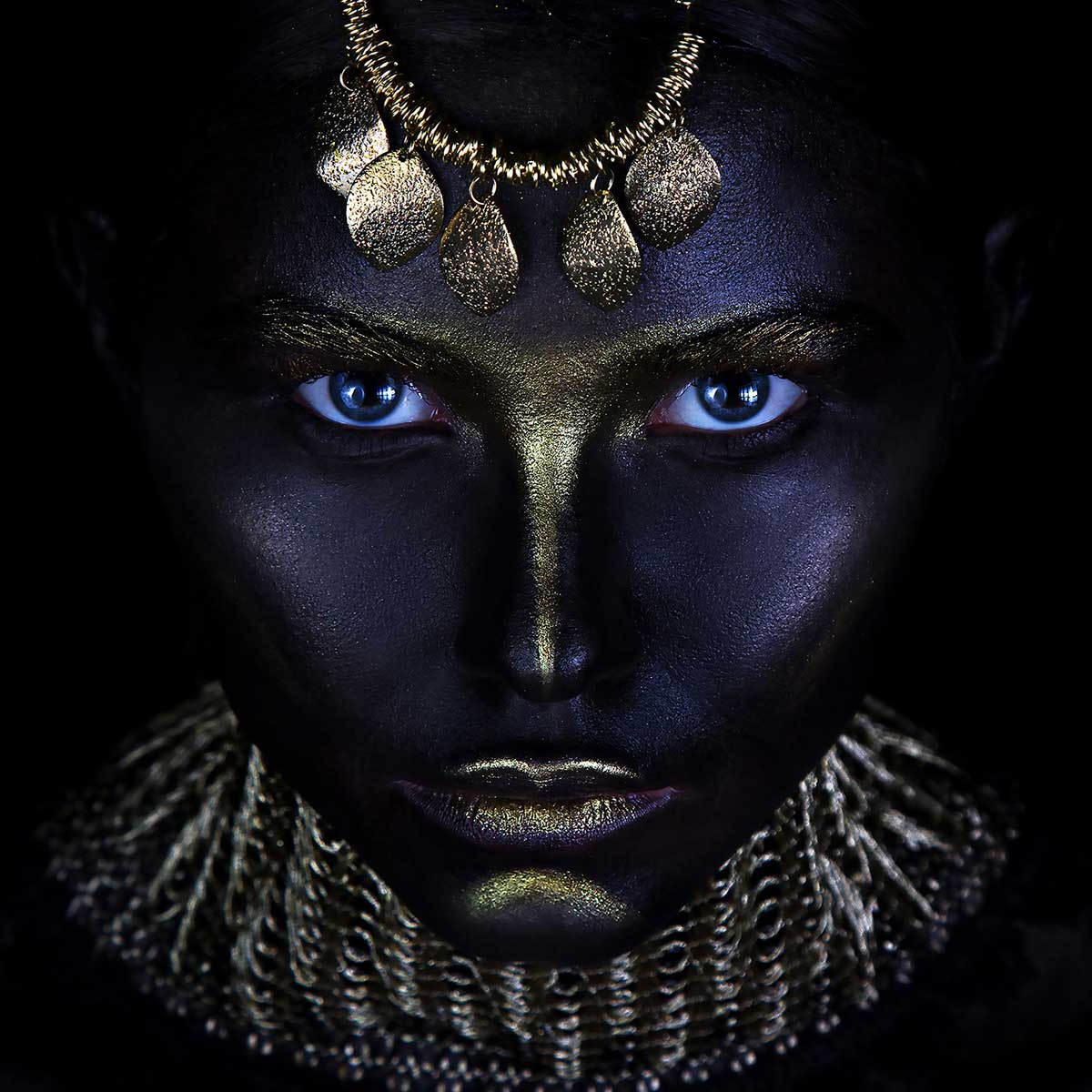 Tableau d'art gold queen tableau alu dibond, HEXOA