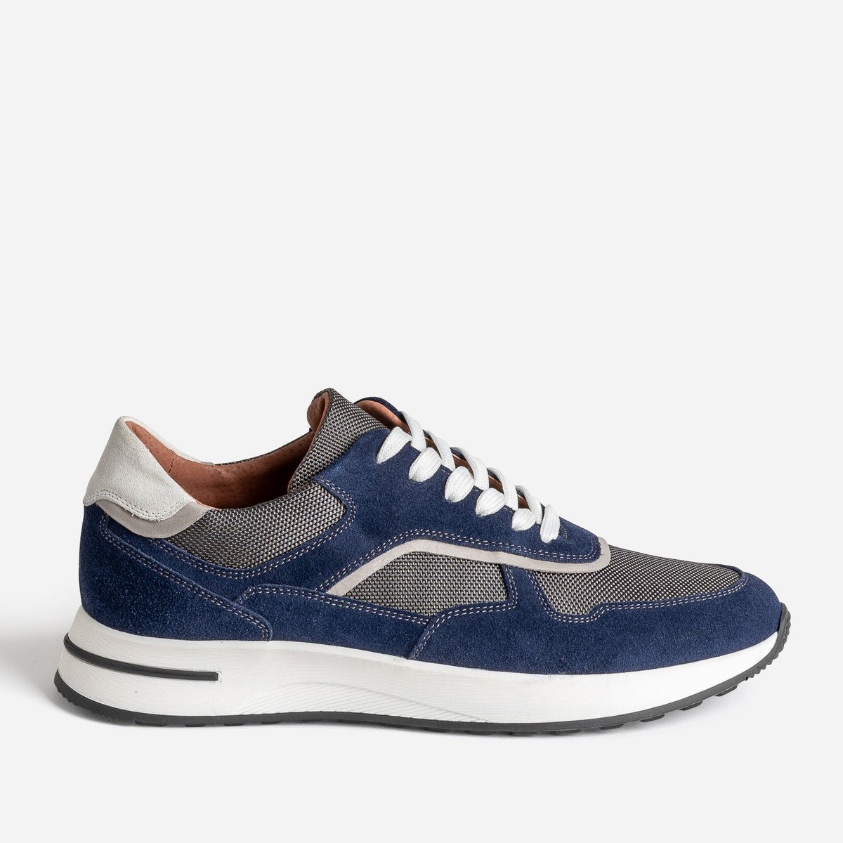 Basket en cuir PALMYR marine, ERAM