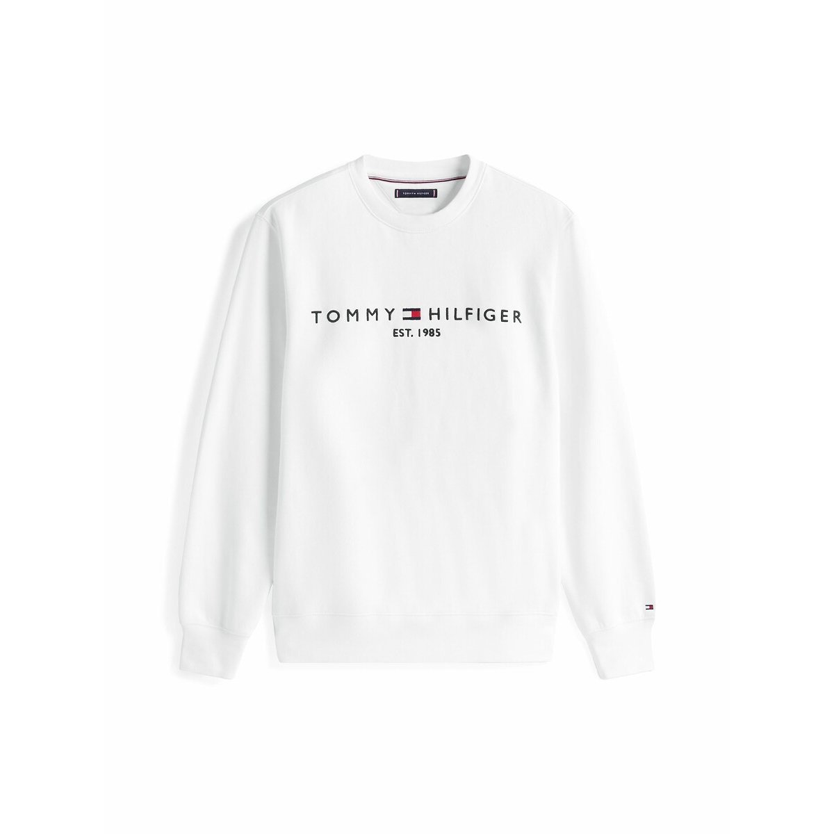 Sweater met ronde hals Tommy Logo wit, TOMMY HILFIGER