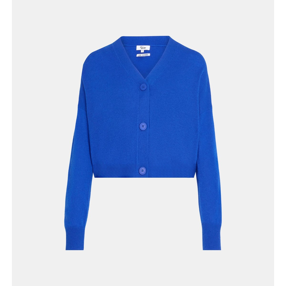 Cardigan court tabiola laine et cachemire responsable bleu vif, GALERIES LAFAYETTE
