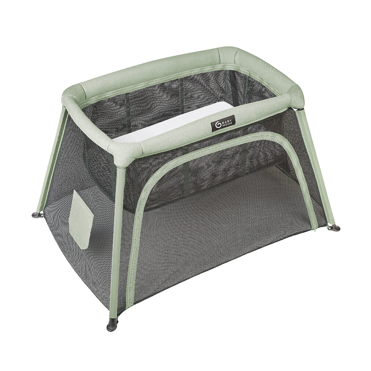 Lit parapluie bébé 3 en 1 moov and comfy gris/vert, BABYMOOV
