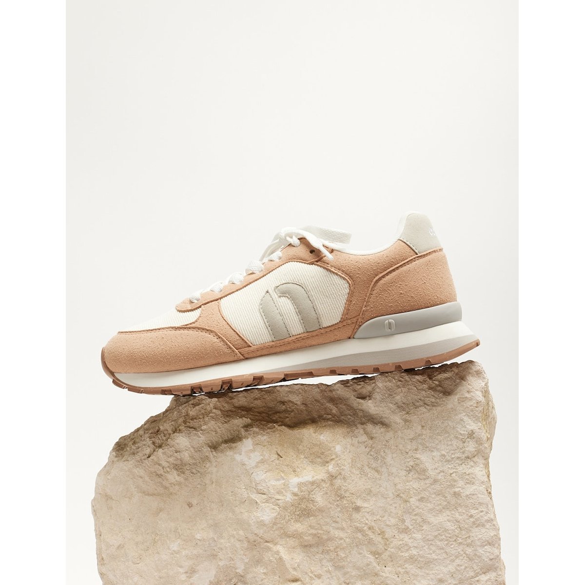 Baskets basses ALINE nude blanc, ODAJE