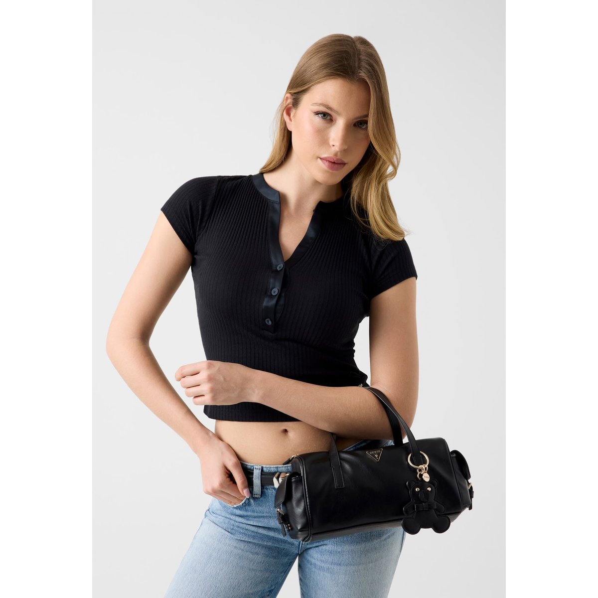 Sac À Main Kassie Logo noir, GUESS