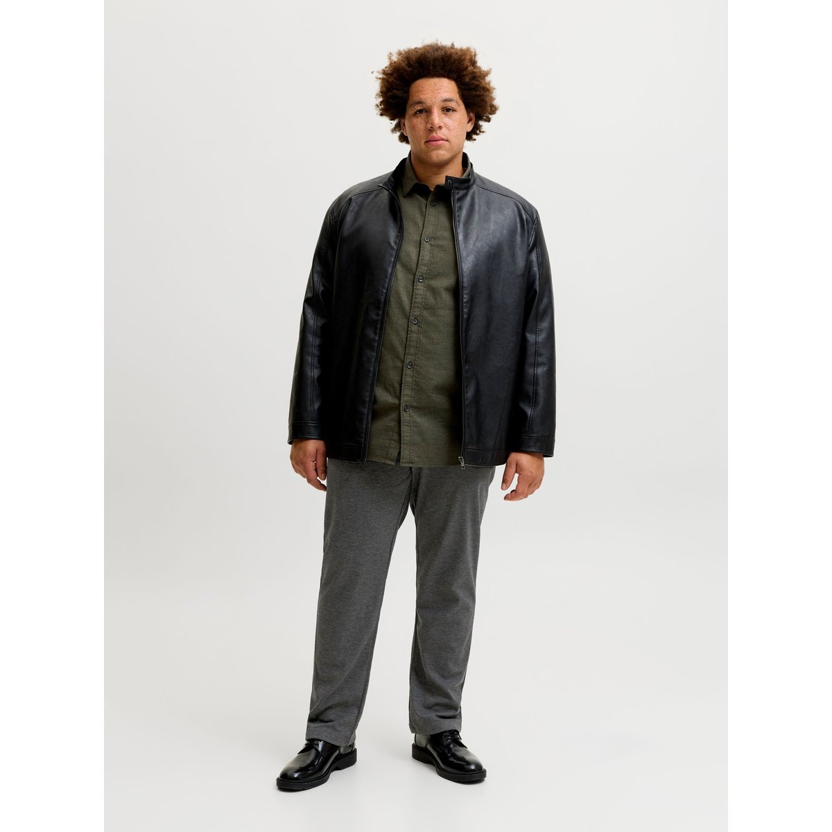 Pantalon Chino dark grey melange, JACK & JONES