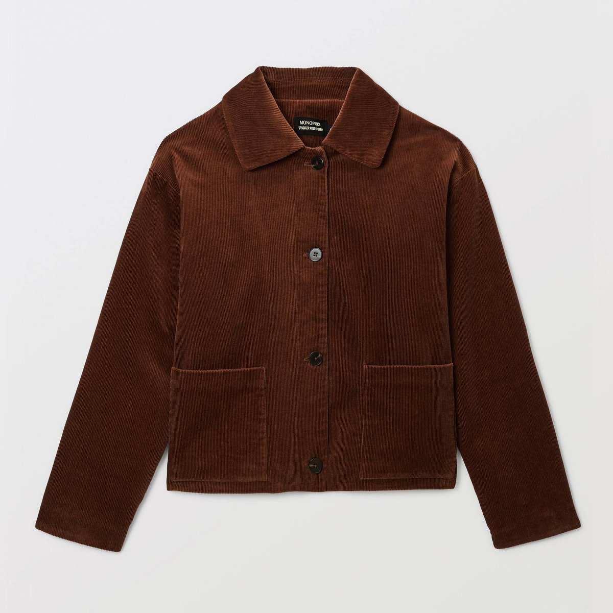 Veste courte en velours côtelé BIO GOTS pudding, MONOPRIX