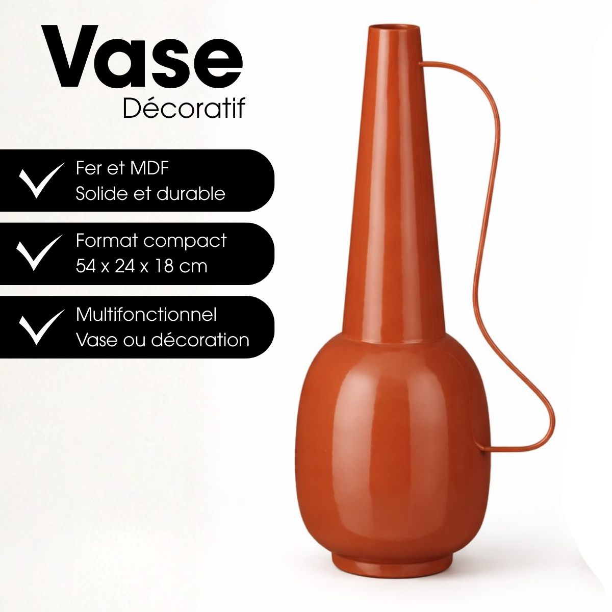 Vase TOSNO brun, MICA DECORATIONS
