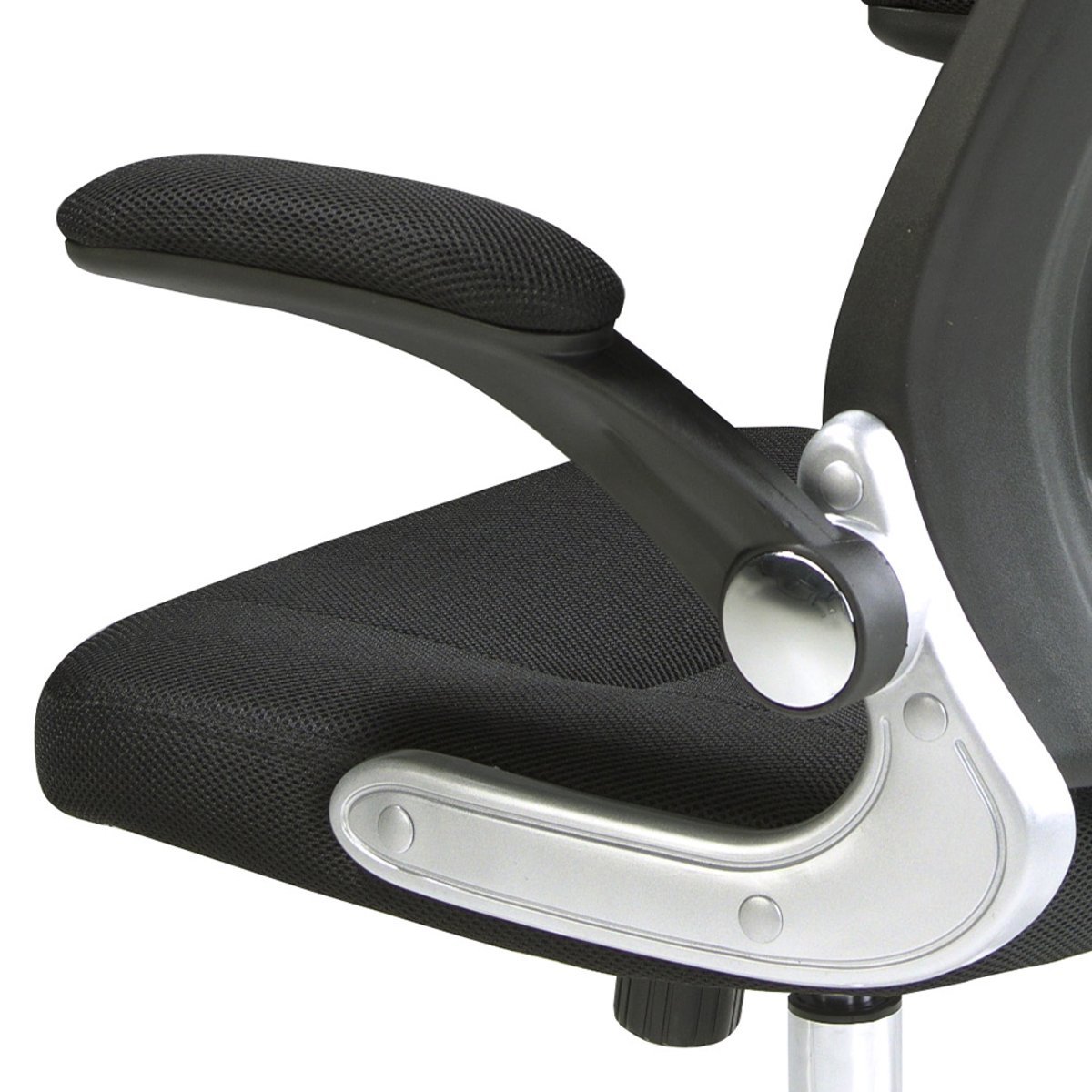 Fauteuil de bureau pivotante en tissu noir noir | acier, ANGEL CERDA