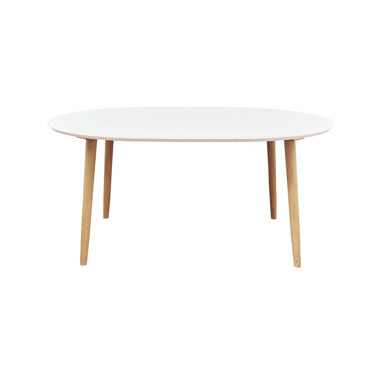 Table repas 100-180 cm  avec 2 allonges blanc, ZAGO