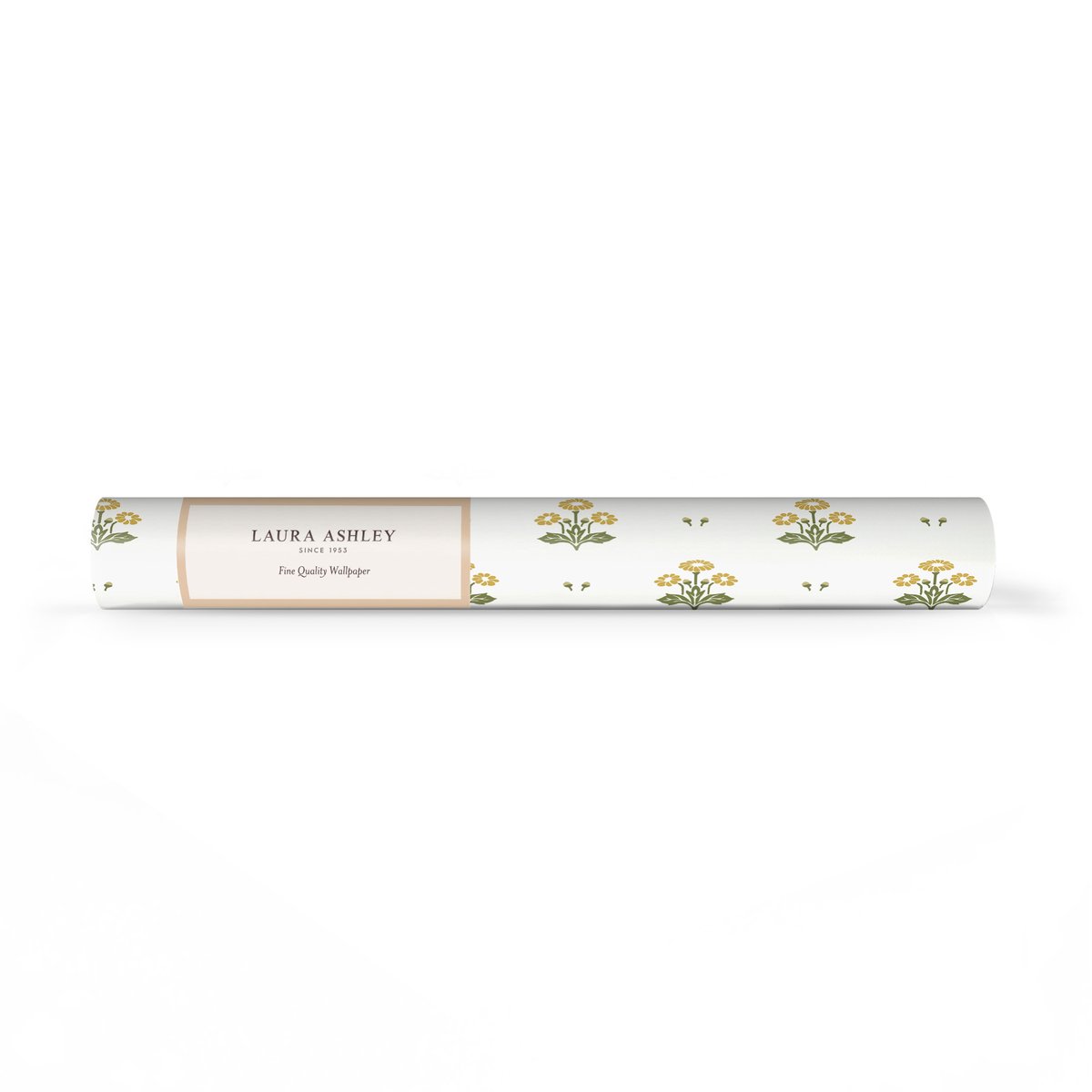 Papier peint Fleurs de marguerite Harthill Daisy jaune, vert, LAURA ASHLEY