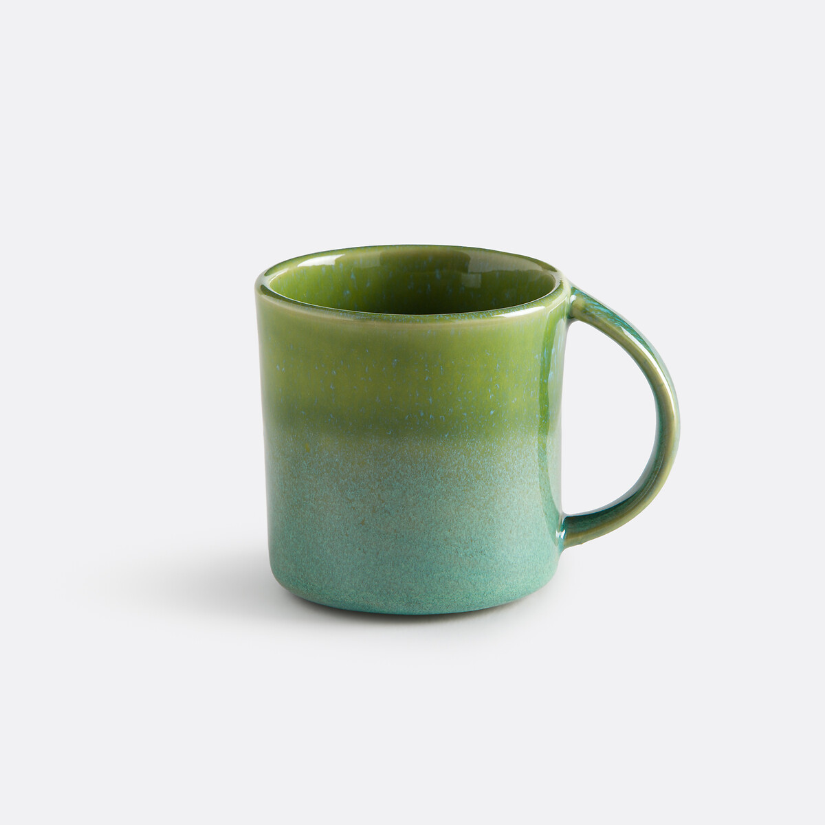 Lot de 2 mugs en grès émail réactif, IKORA vert/bleu, LA REDOUTE INTERIEURS