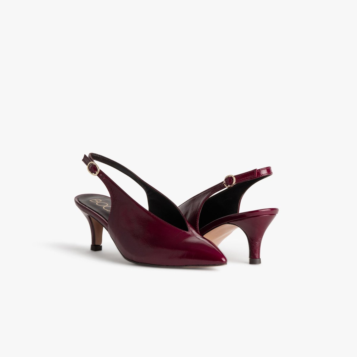 Escarpin en cuir CELINA rouge cerise, BOCAGE