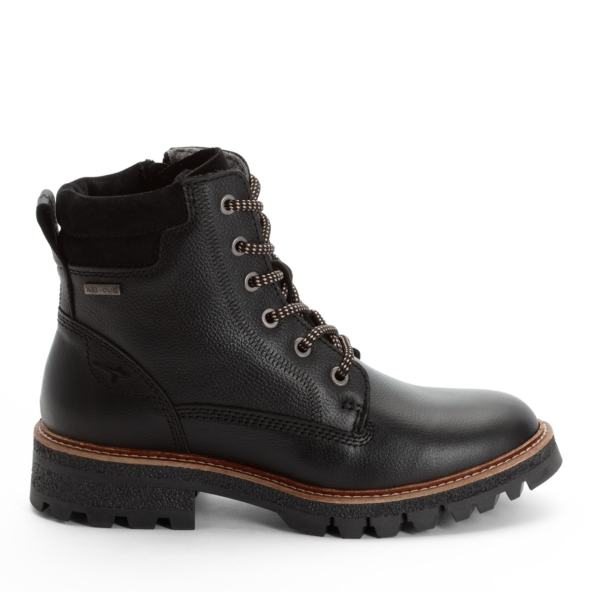 Bottine en cuir noir cuir, TAMARIS