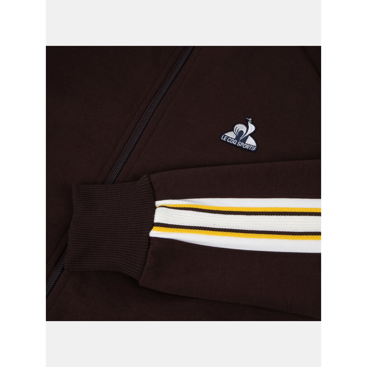 Sweat zippé Héritage marron, LE COQ SPORTIF