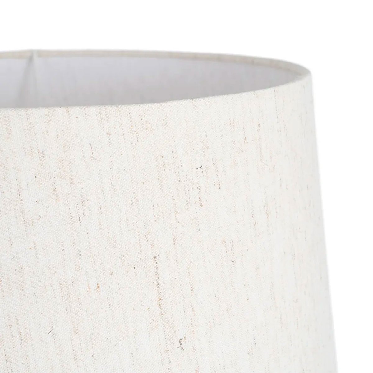 Lampe à poser céramique blanche rayures terracotta 30x30x55.5cm marron, WADIGA