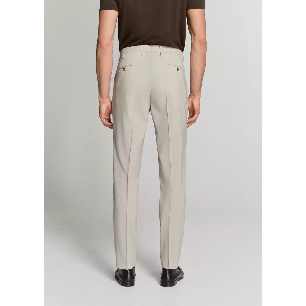 Pantalon costume Turín 100 % laine beige, MANGO MAN