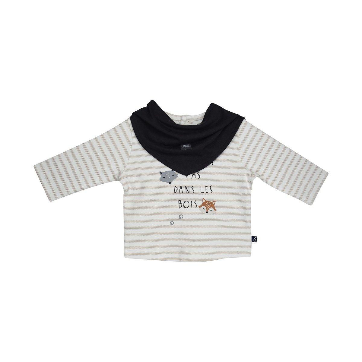 Tshirt pantalon bavoir matt blanc, SUCRE D'ORGE