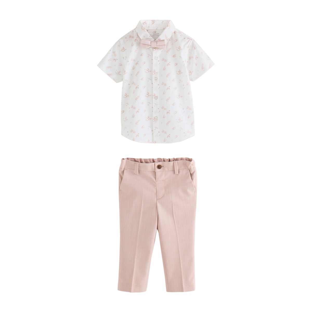Blazer, chemise, pantalon et nœud papillon rose, NEXT
