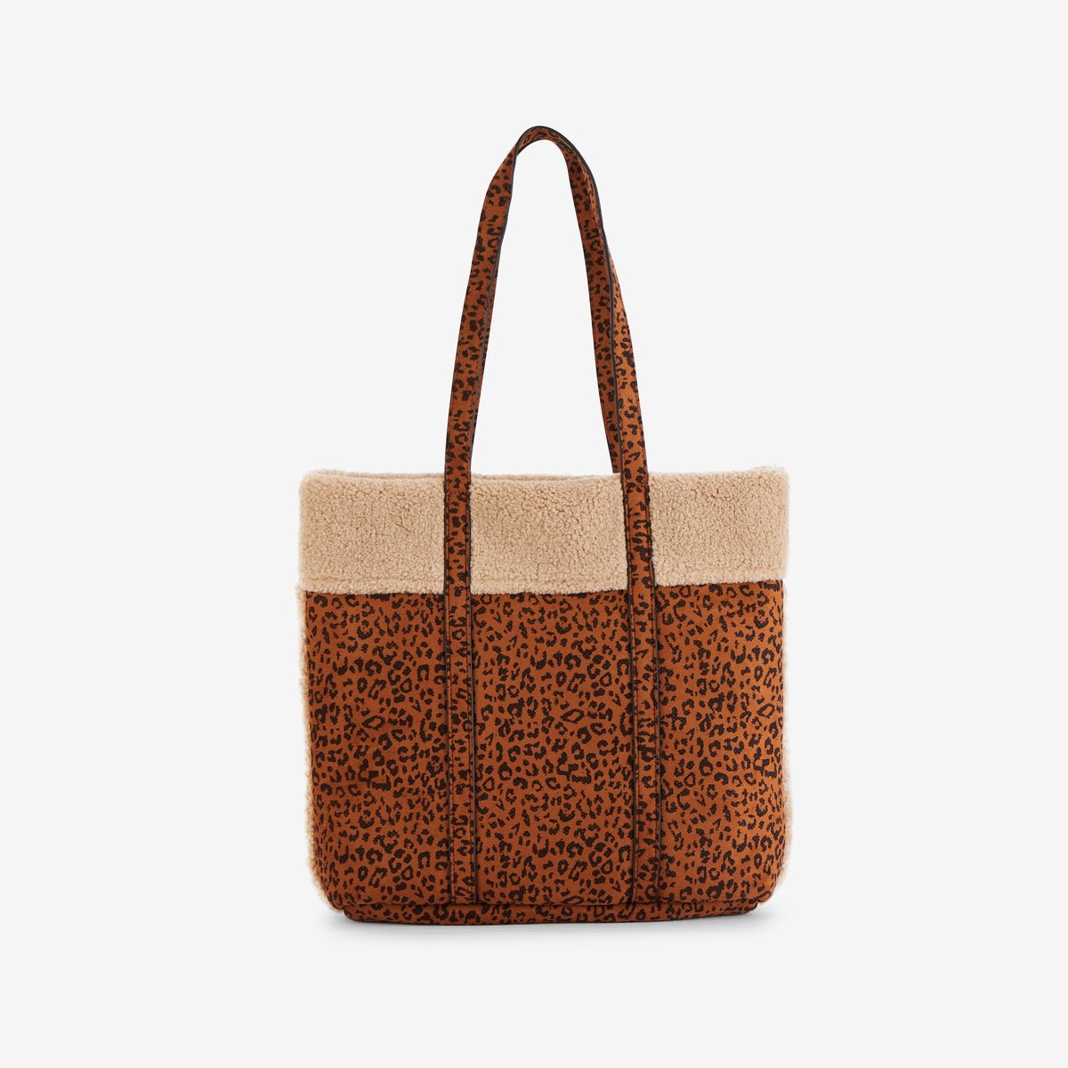 Grand sac shopper léopard Reyana doré,marron, LOLLIPOPS