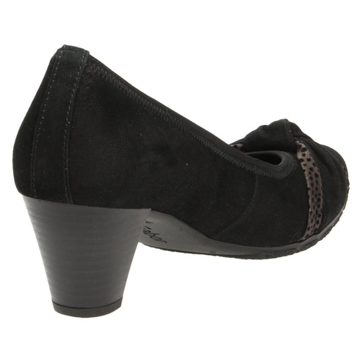 Escarpins en cuir noir, GABOR