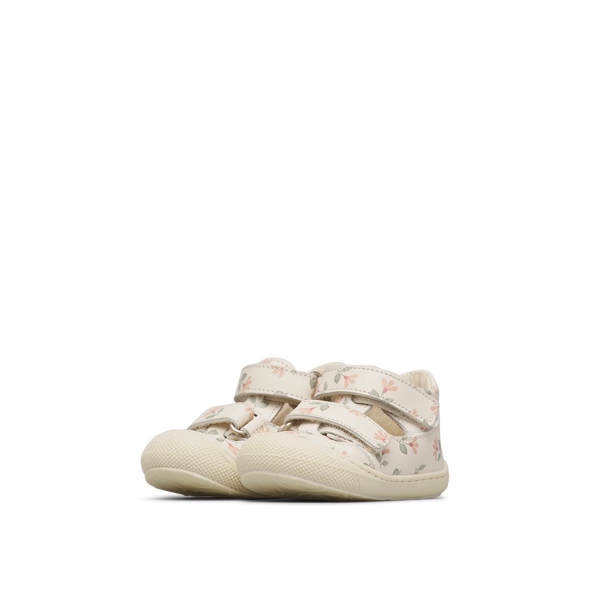Sandales semi-fermées en cuir PUFFY blanc crème-, NATURINO