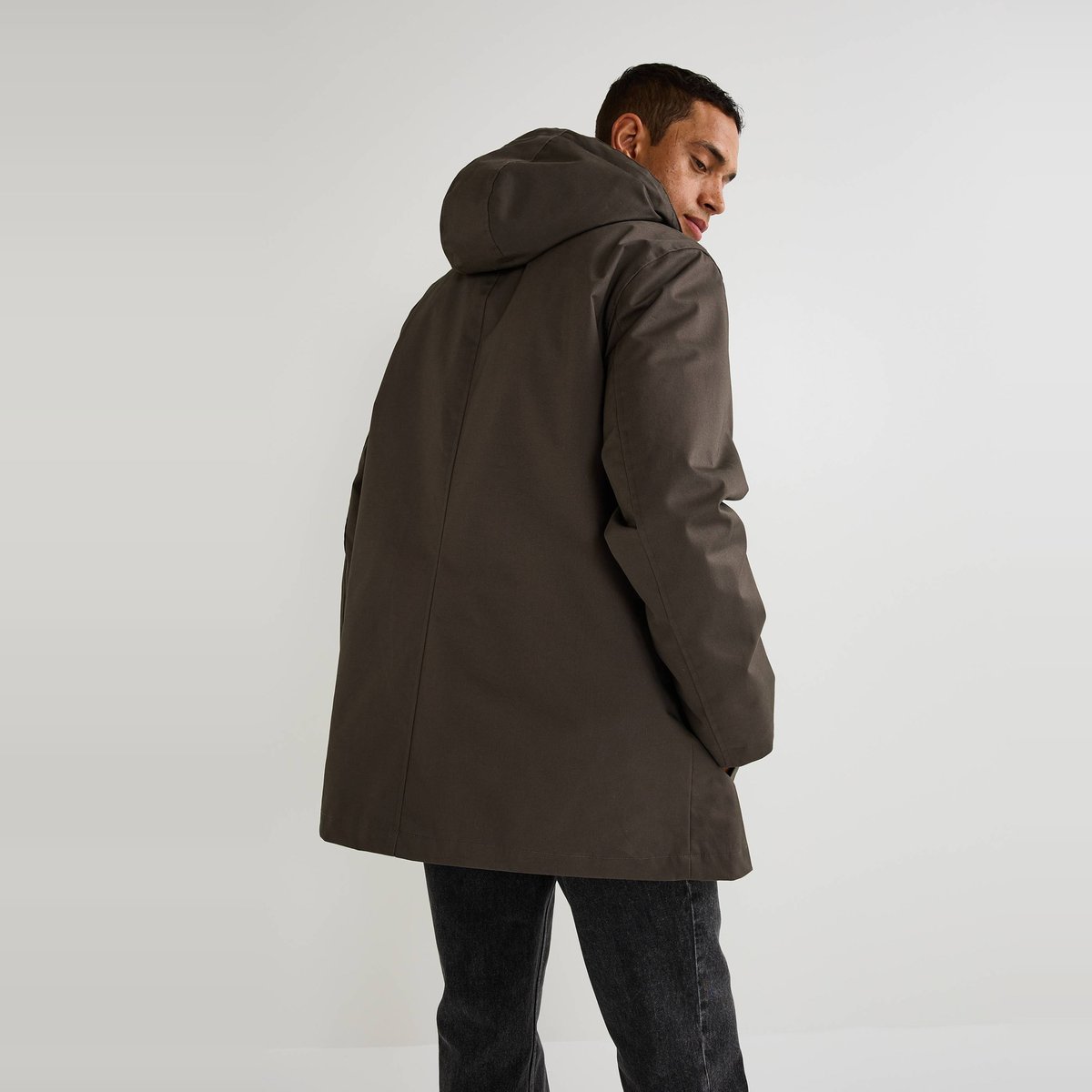 Parka à capuche en coton sanglier, MONOPRIX