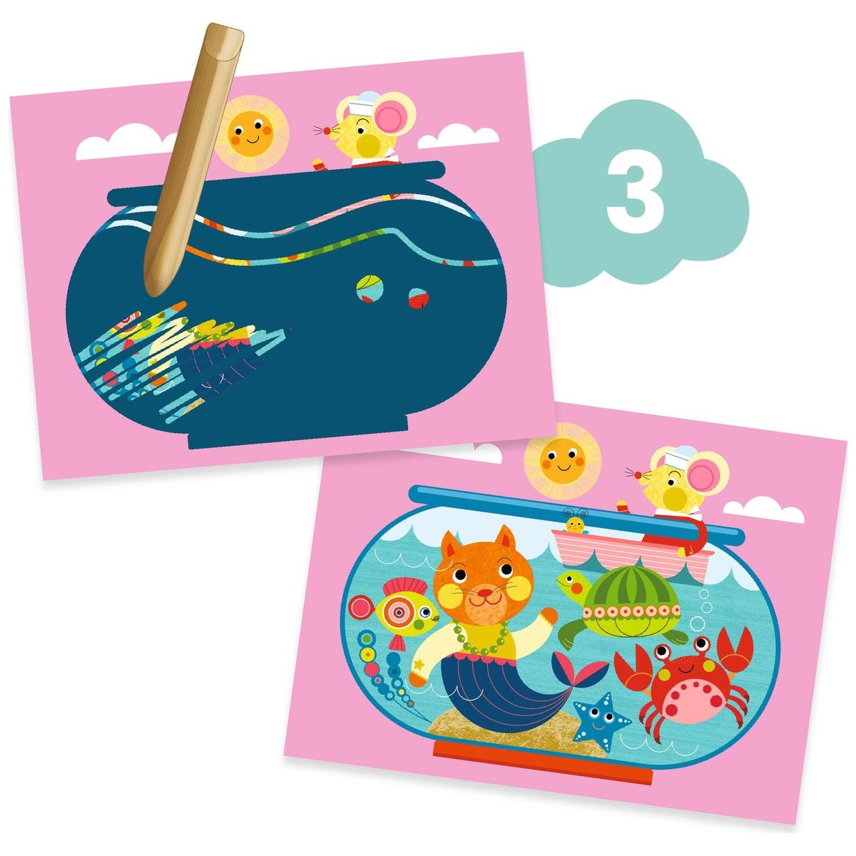 Coffret multi-activités Le chat et ses amis multicolore, DJECO
