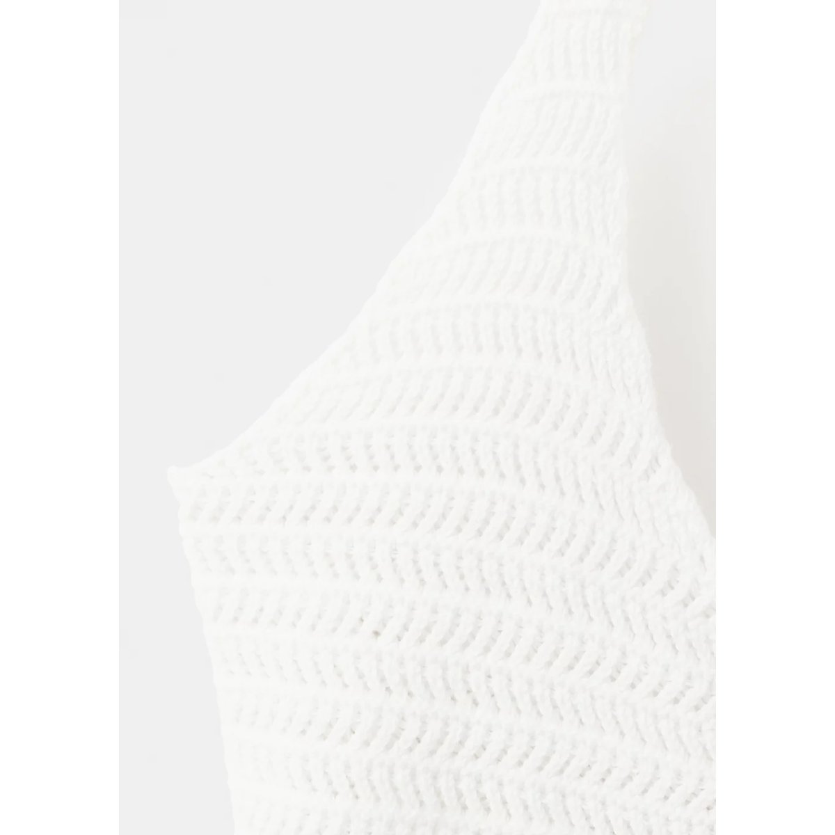 Top halter avec détail de perles blanc, MANGO TEEN