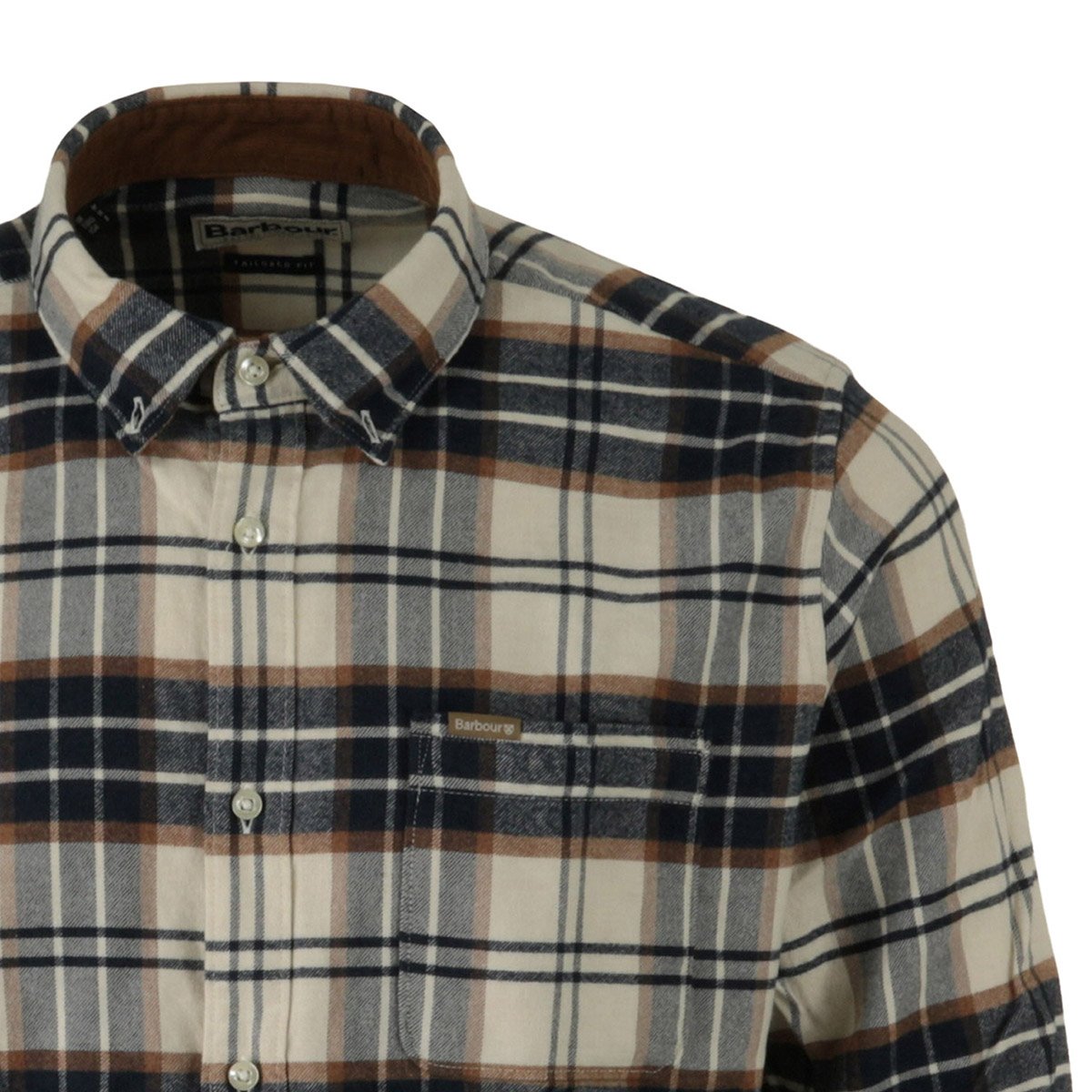 Chemise Barbour Portdown Tailored Checked Shirt ecru, BARBOUR