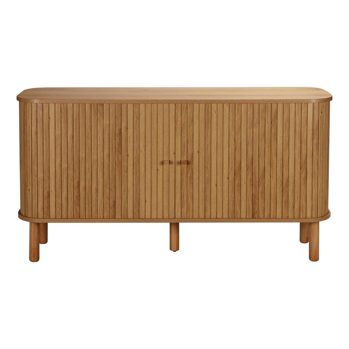 Buffet effet bois 2 portes 140 cm , TAYLOR bois clair, OVIALA