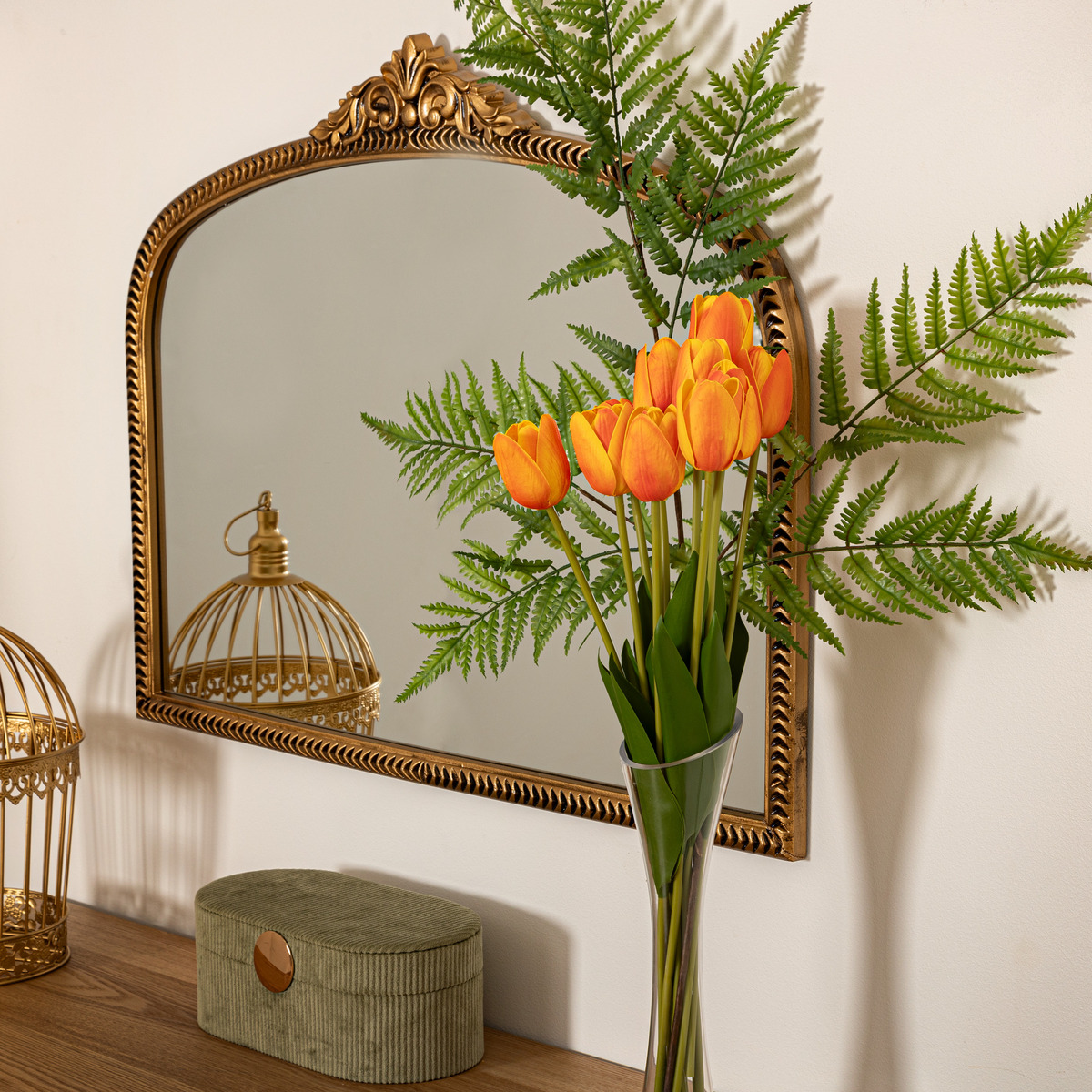 Bouquet 10 tulipes artificielles JAMES orange, ATMOSPHERA