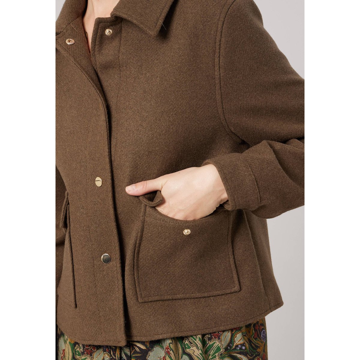 Veste courte femme  MAGNOLIA khaki, DEELUXE
