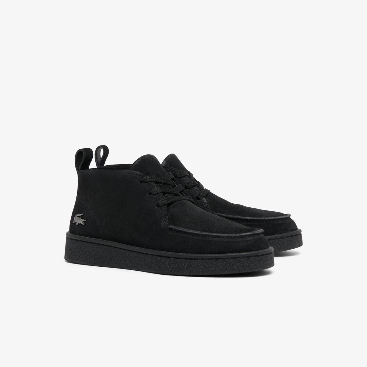 Sneakers Baseshot Chukka homme en suède noir-02h, LACOSTE