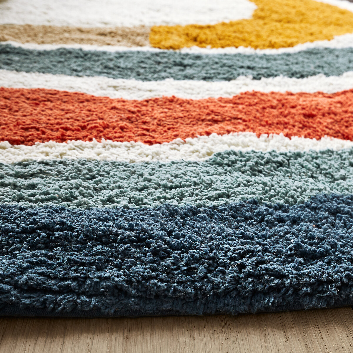 Tapis enfant en coton bio grand modèle, Niji multicolore, AM.PM