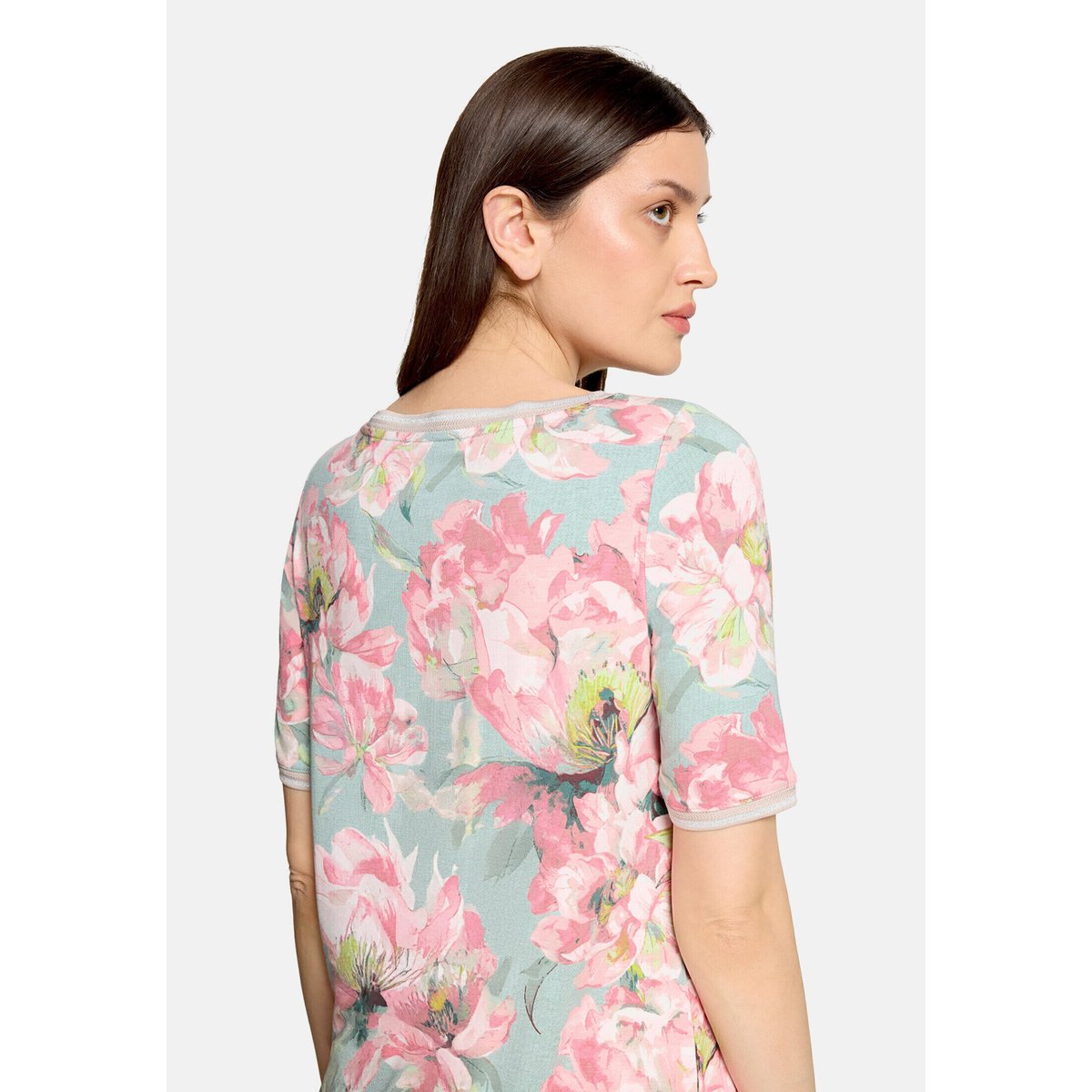 Haut casual à cordon coulissant sous tunnel mint/rosé, BETTY BARCLAY