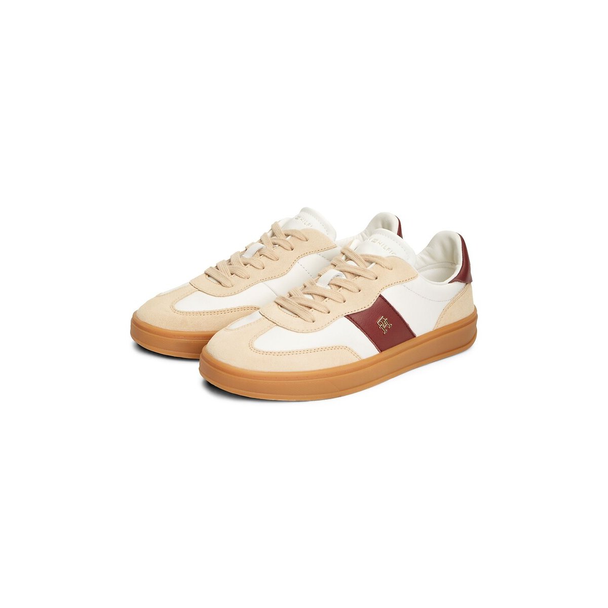 Baskets en cuir PREMIUM HERITAGE blanc/marron, TOMMY JEANS