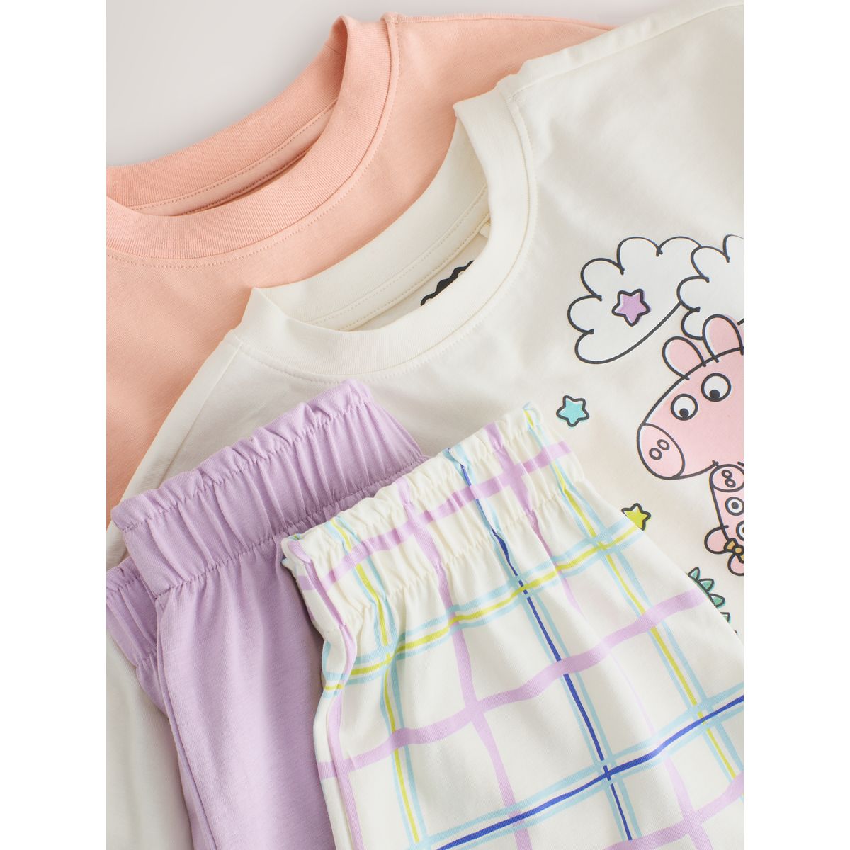 Pyjama court peppa pig violet/écru, lot de 2 multi-couleurs, NEXT