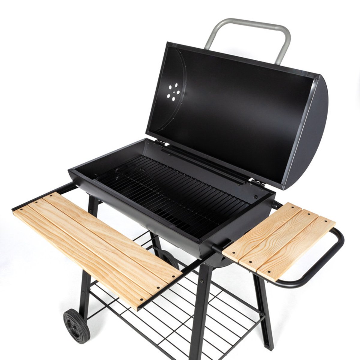 Barbecue à charbon avec couvercle noir, SOMAGIC