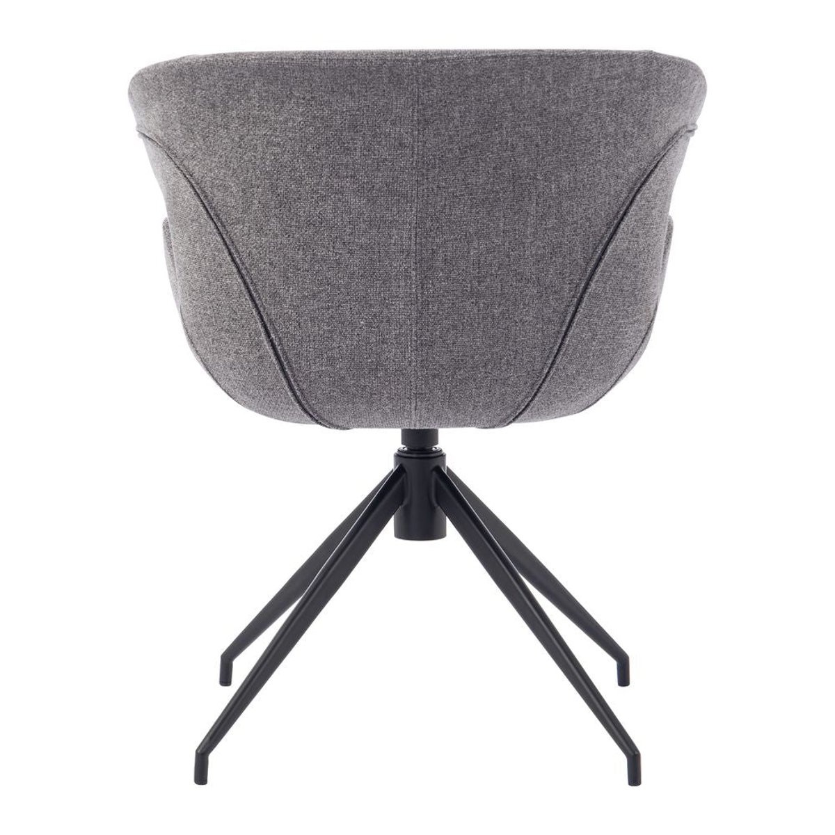 Chaise repas accoudoir tissu gris foncé, ZAGO