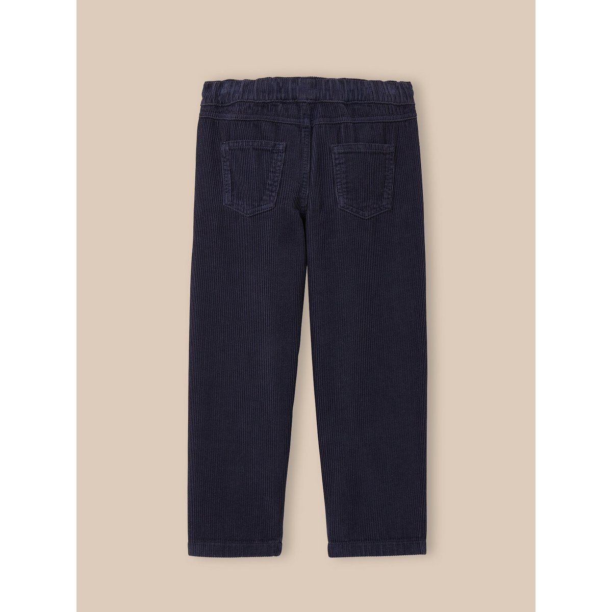 Pantalon relax en velours côtelé marine, CYRILLUS